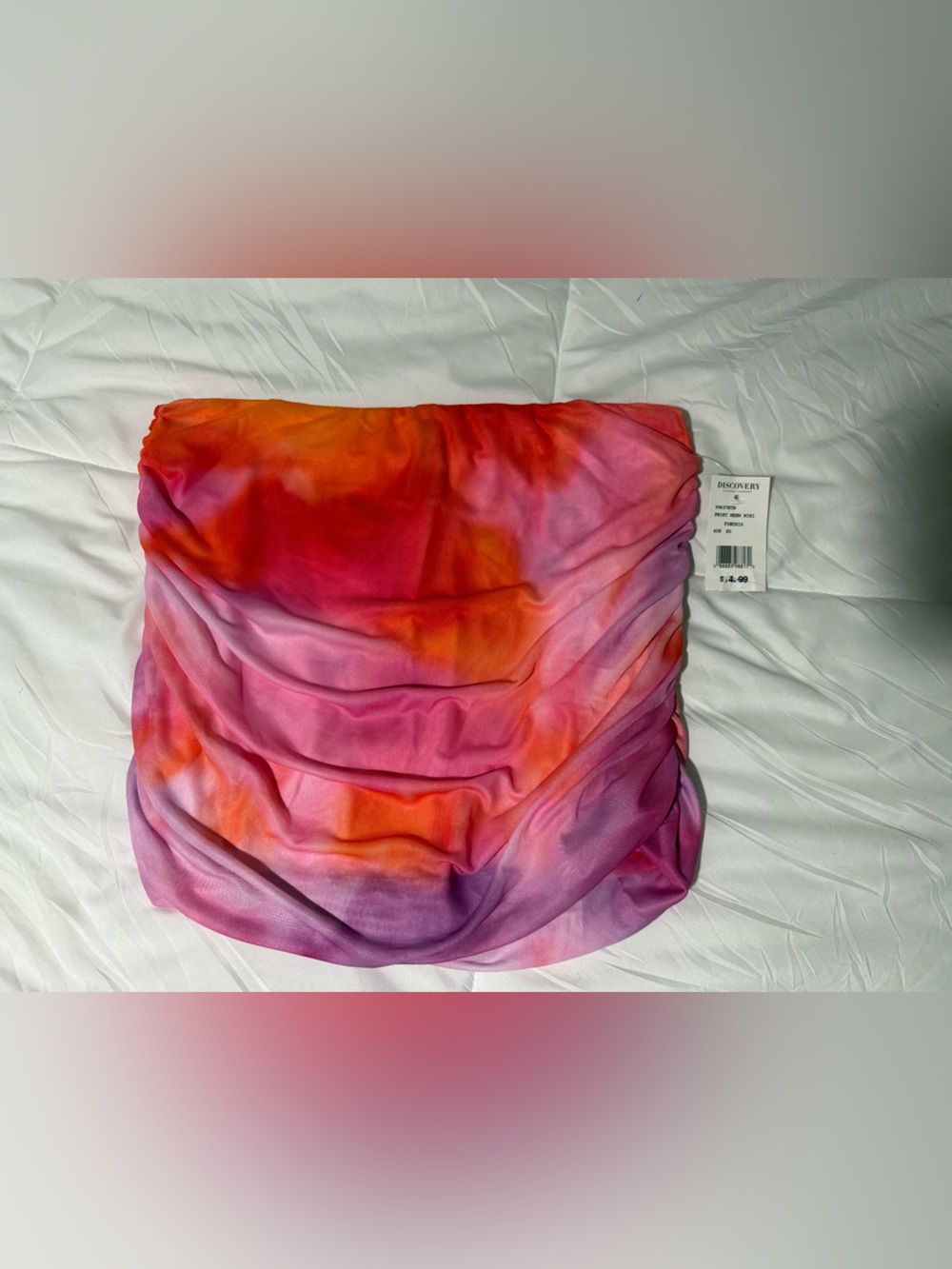 Discovery Tie-Dye Mini Skirt in Pink, Orange & Purple